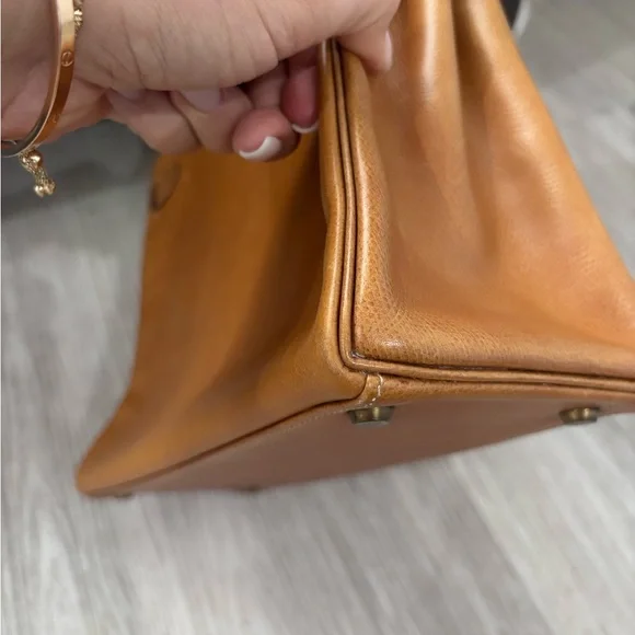 Authentic HERMES vintage KELLY 28 gold Courchevel Circa 1963 🦄 - Picture 6 of 16